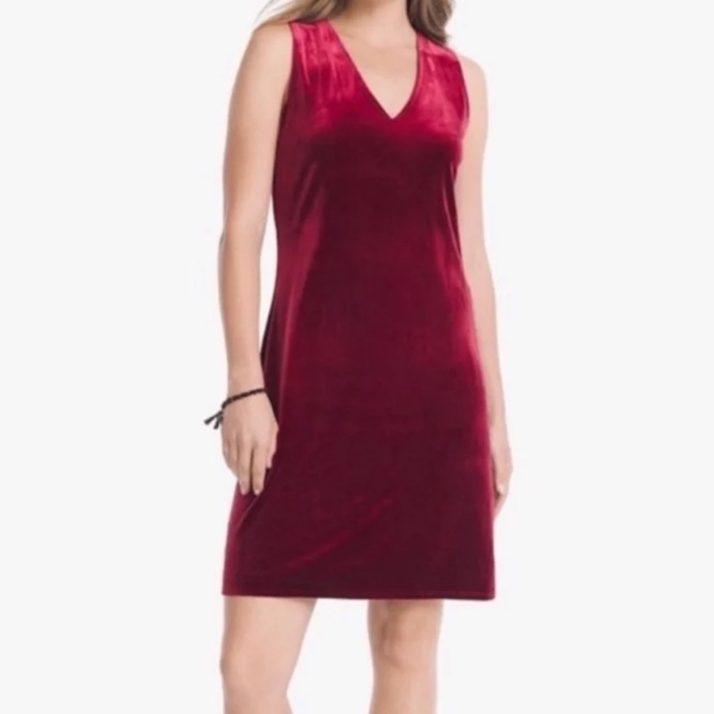 WHBM Red Velvet Tank Dress